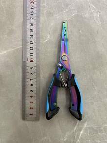 1pc Premium Fishing Pliers & Clamp Set - Stainless Steel Dehooker And Line Cutter With Razor - Multicolor - View 16