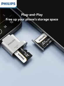PHILIPS PHILIPS hochkompatible, großvolumige Speicherkarte, stabile Lese- und Schreibvorgänge, langanhaltend, vollständig kompatibel mit allen Arten digitaler Geräte, ermöglicht einfaches Speichern von Fotos, Videos und wichtigen Dateien und erfüllt verschiedene Nutzungsanforderungen wie tägliches Fotografieren, Datensicherung, Audio- und Videoaufnahmen usw.!