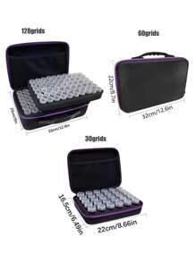 120 Grids DIY Diamond Painting Beads Storage Box Kit Large Capacity Set With Accessories Mosaic Storage Bag, Diamond Embroidery Mosaic Handicraft Tool Set