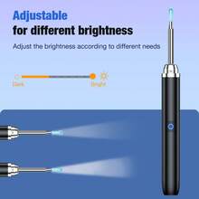 Intelligent Visual Ear Scoop, HD Camera Ear Wax Removal Tool, Ear Wax Removal Tool Kit With 6 LED Lights, With Pc Silicon Ear Spoon Head, Type-C Data Cable, Visual Inspection Instrument, Travel Stuff, Party, Birthday, Gifts For Men Mom Dad Friends - Multicolor - View 7