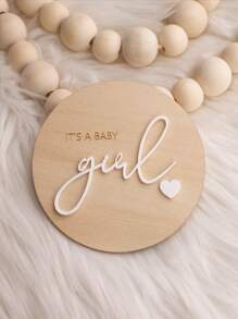 2 Stücke "IT'S A Boy" "IT'S A Girl" 3D Holzbuchstaben Wörter, Neugeborenen Fotografie Requisiten, Holzschild für Babyparty Junge und Mädchen, Geschenk zu Ostern für Mädchen/Jungen