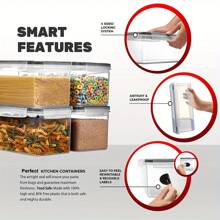 THELIFE 1/2/3/4 Stück luftdichte Lebensmittelaufbewahrungsbehälter mit Deckeln, 2,8L/3,2L Pastacontainer für die Pantry-Organisation und -Aufbewahrung, Küchen-Aufbewahrungsbehälter für Spaghetti, Mehl, Zucker und Nudeln