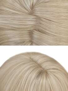 1-Piece Synthetic Heat Resistant Curly Hair With Bangs Wig Color 24 Inch Woven Daily Natural Realistic Wig