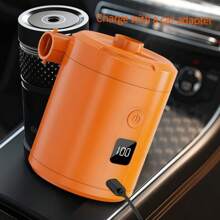 1pc Mini Portable Air Pump, Electric Air Compressor, Wireless Rechargeable Pump, Inflation/Deflation Pump Suitable For Inflatables, Air Mattress, Boats, Swimming Rings, 5200mAh
