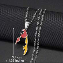 1pc Tamil Eelam Pendant Necklaces Jewelry Stainless Steel - Multicolor - View 14