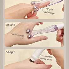 1 件 360° 旋转手部按摩工具，5 颗磁珠指压，改善血液循环，缓解腕部压力和疼痛，手掌和腕部滚轮手指按摩器，放松肌肉和纤细手指，生日礼物，母亲节礼物，长辈礼物 - 多色 - 查看 4