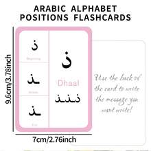 28pcs Arabic Alphabet Flash Cards, Suitable For Beginners - Islamic Learning Cards For Arabic Alphabet Recognition, Writing And Reading Practice, Arabic Language Learning Tool, School Supplies, Back To School - Multicolor - View 3