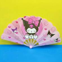 Sanrio Juego de 3 piezas/2 piezas/1 pieza de abanicos plegables de Hello Kitty y My Melody del anime, esencial para el verano, ventiladores de mano con diseños de dibujos animados para refrescarse y coleccionar, adecuado para uso diario de ocio como un pequeño regalo para amigos (el estilo de color es aleatorio)