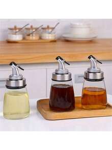 1pc Lead-Free, Durable, Corrosion-Resistant Kitchen Glass Oil Dispenser And Container, Suitable For Soy Sauce, Vinegar, Spice Oil, Olive Oil And Other Edible Oils And Condiments (Leak-Proof Design) - Multicolor - View 10