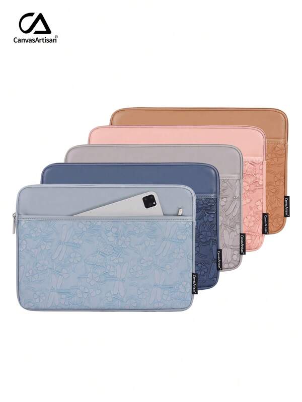 canvas artisan Shockproof PU Laptop Bag Notebook Bag Laptop Sleeve Case Compatible With Lenovo Compatible With Macbook