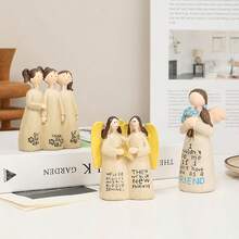 Una hermana, dos hermanas, tres hermanas estatua, regalo para celebrar la amistad, escultura conmemorativa de la amistad, figuras decorativas para interior, sobremesa, exterior, jardín, patio. - Multicolor - Ver 4