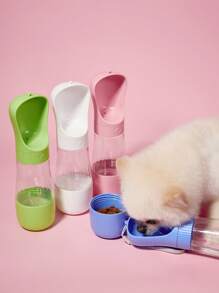 PETSIN 1 pezzo Bottiglia d'acqua portatile per animali domestici con ciotola, tazza d'acqua per cani da passeggio, articoli per cani da esterno