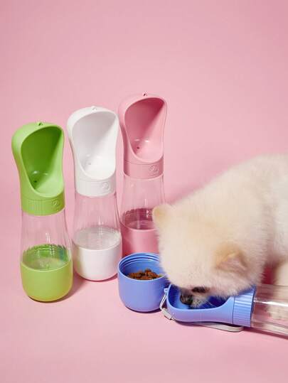 PETSIN 1pc Portable Pet Water Bottle With Bowl Dispenser, Outdoor Dog Water Cup Dog Outing Dog Stuff