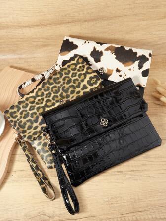 亮片、奢华、闪亮晚宴包、晚餐包 迷人、优雅、精致、安静奢华鳄鱼压纹金属装饰方形包水钻适合派对女孩、女士、新娘 适合派对、婚礼、舞会、晚宴/宴会、