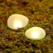 Solar Pebble Lights, Multiple Colors, Outdoor 4 Pebbles Shape Decorative Stone Plastic Lights For Garden Lawn Waterproof.