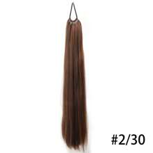Braid DIY Ponytail Extensions Synthetic With Hair Tie Wrap Around Hair Braid Extensions Tail Rubber Band Hair Ring 28 Inch Ombre