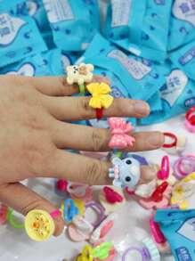 20/50pcs Cute Cartoon Design Blind Box Rings - Unique Surprise Gifts - Party Favors