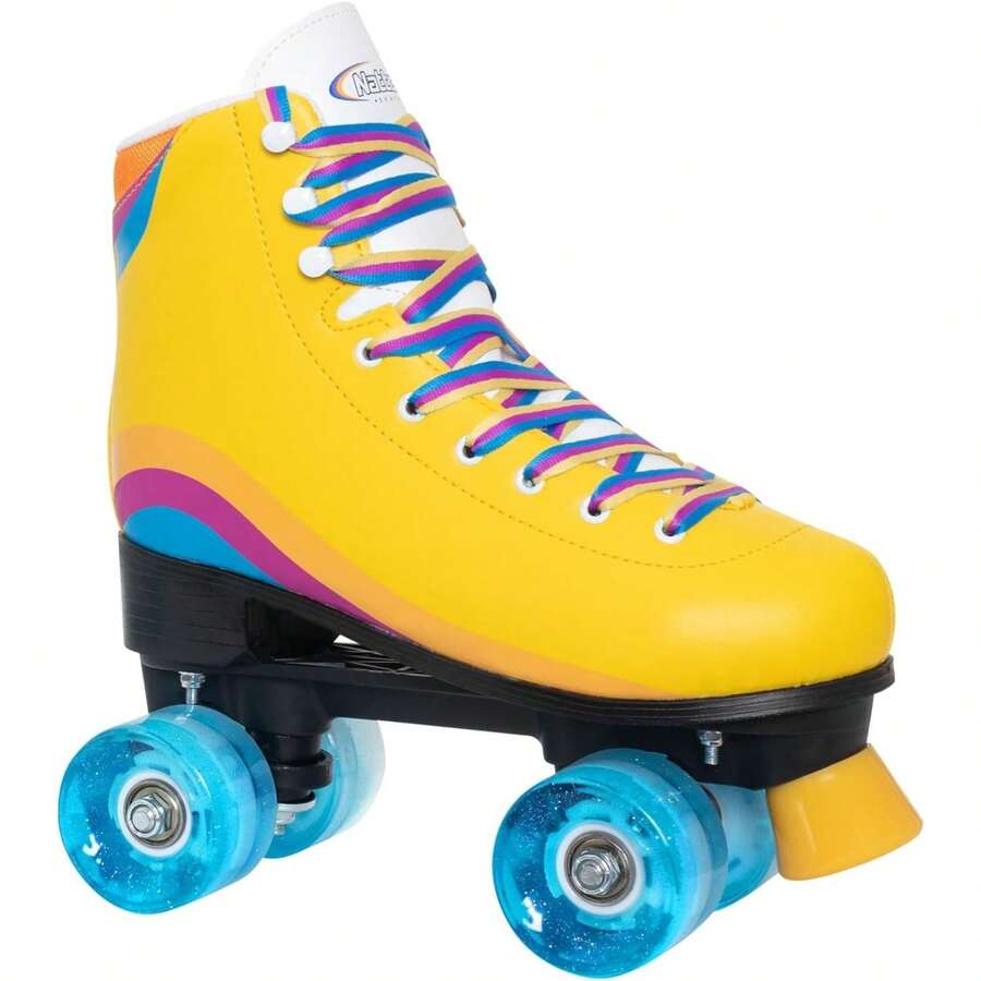 Roller Skates For Women Outdoor Indoor Four-Wheel Fun Fashionable Roller Skates For Men - Yellow - View 1