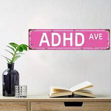 1pc, No Embossment " Ave" Novel Street Sign - Perfect For Home, Bar, Cafe, Or Garage Decor 40*10CM - Multicolor 1 - View 2