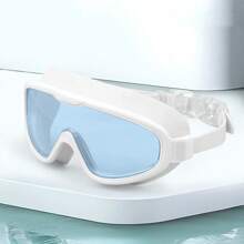 Large Frame Swimming Goggles, Transparent Anti-Fog Waterproof Swim Glasses For Men And Women, Professional Swimming Goggles With Wide Clear Vision And Comfortable Fit