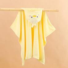 1 pièce Peignoir de bain pour bébé 80*120cm, doux et absorbant, cape de bain, peignoir de bain à capuche pour enfants, motif d'animaux de bande dessinée mignons, éléphant/canard, utilisation générale en toutes saisons
