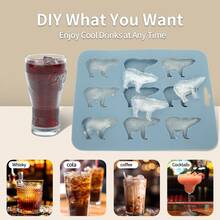 1pc Silicone Ice Cube Mold, Suitable For Jelly, Candy, Cookie And Chocolate - Multicolor - View 7