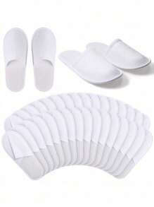 1/3/5/10 Pairs Disposable Slippers, Indoor Slippers, Plush Slippers, Disposable Hotel Slippers, Women Men Slippers For Air Travel, Guest Room, Hotel, Hotel Supplies, Cleaning Supplies, Household Gadgets, Back To School Supplies,Suitable For Travel Hotel And Home, Back To School Supplies