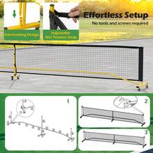 Lifezeal Portable Pickleball Net 22 FT Regulation Size Pickle Ball Net System For Outdoor - màu đen - Xem 9