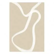 1pc Gift Modern Boho Abstract Matisse Beige White Line Wall Arts Posters Minimalist Canvas Paintings Print For Living Room Interior Home Optional Frame ,Wall Art With Frame - Multicolor - View 10