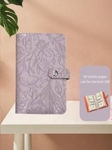 100 envelopes impressos em relevo, desafio para economia de dinheiro, organizador multifuncional portátil para armazenamento de folhas soltas, material escolar, volta às aulas