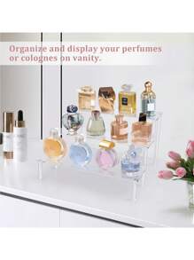 Acrylic Display Stand, 1pc Transparent Acrylic Display Tube Stand Holder For Perfume, Cosmetics, Cupcakes And Desserts, 1/2/3 Tier Shelves (Single Tier Approx. 20cm Width, 2/3 Tier Approx. 30cm Width)
