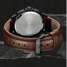 NAVIFORCE Men Quartz Watch High Quality PU Band Calendar Male Wristwatch Auto Date Display Waterproof Watch
