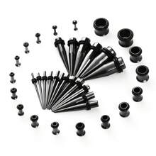 Collection de 28 accessoires en acier inoxydable comprenant une bague pointue en forme de cône unique, des boucles d'oreilles exagérées. Idéal pour les mariages, les vacances d'été, les voyages, le camping et les activités aquatiques.