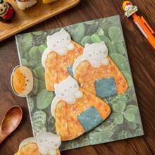 1 Set Of 30 Pcs Rotating Sushi Pad Cute Animal Sushi Memo Pad Self-Stick Notes, Student Sticky Notes, School Supplies,Back To School