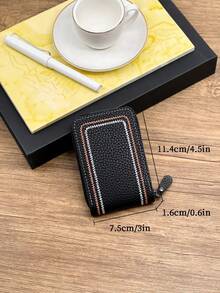 HOVI'S Classic Minimalist Card Holder - Ultra Thin Portable Card & Coin Wallet, Multi-Function - Black - View 7