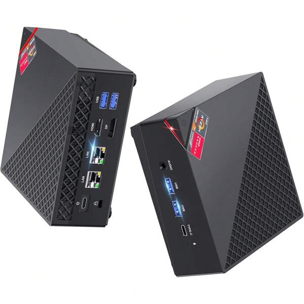 ACEMAGICIAN AM06 PRO Mini PC АMD Ryzen 7 5700U (8C/16T, bis zu 4,3GHz), 16GB DDR4 512GB M.2 SSD Mini Desktop Computer Dual LAN, DP / HDTV 2.0 / Type-C 4K Triple Display