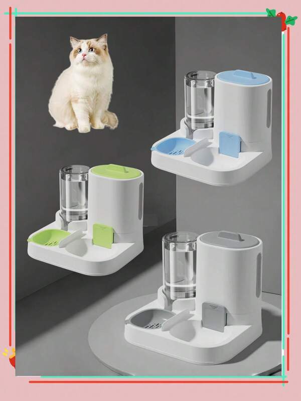 1 pièce Distributeur de nourriture et d'eau automatique 2-en-1 pour chats, bol universel pour chats et chiens, distributeur de nourriture et d'eau pour chat à gravité, distributeur d'eau et de nourriture automatique 2-en-1 pour animaux de compagnie, distributeur de nourriture et d'eau automatique pour chat, distributeur de nourriture pour animaux de compagnie à gravité, distributeur de nourriture automatique pour chat