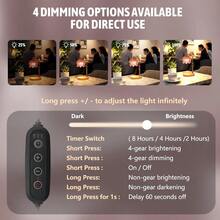 GEEZO Fragrance Candle Warmer Lamp,Electric Candle Warmer With Timer & Dimmer,Mom Christmas Birthday Gifts For Women, House Warming Gifts New Home Bedroom Decor - 鬱金香粉紅 - 查看 5