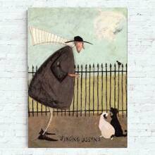 1 pezzo Stampa d'arte vintage di Sam Toft, cartellone, opera d'arte per decorazione di pareti di casa, ufficio, camera da letto, soggiorno, cucina, con opzione di cornice