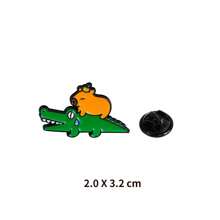 Six Capybara Badges With Non - Repeating Patterns And Cute Cartoon Designs. They Are Perfect For Adorning School Bags, Backpacks, Denim Jackets, And Baseball Jackets. Ideal For Wearing At Theme Parties And Campus Events, They Help Like - Minded People Start Conversations And Get Closer. They Make Great Gifts For Friends And Classmates, Especially For Birthdays And Festivals, And Also Hold Collectible Value.