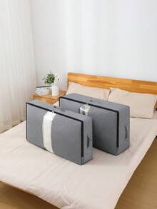 1pc Grey Visible Under Bed Storage Bag, Fully Utilizing The Space Under The Bed, Cabinet Top Storage Bag, Easily Solving Storage Problems, Flat Storage Bag, Drawer Storage Bag, Quilt Storage Bag, Clothing Storage Classification Bag, Easy To Fold, Suitable For Bedroom Storage, Bed Bottom Storage, Room Decoration, Seasonal Clothing Storage, Etc,Basket Storage,Organisers,Room Stuff,Gift Hampers,Korb,Bedroom Organiser,Organiser Basket,Stair Basket,Easter Baskets,Wood Basket,Cute Gift Basket,For Back To School - Grey - View 9