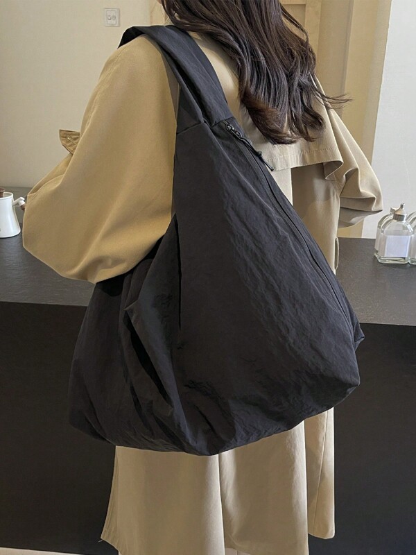 Fashionable Solid Color Luxury Large Capacity Multi-Pocket One Shoulder Underarm Tote Bag