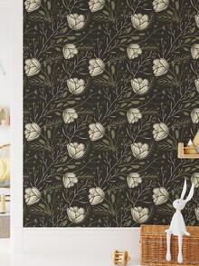 Giấy dán tường phong cách Bohemian hoa lá, kích thước 17,7in*6,5/9,8ft, có thể bóc dán, giấy dán tường trang trí nhà cửa, decal trang trí phòng hình cây xanh, tranh dán tường có thể tháo rời. - Nhiều màu - Xem 10
