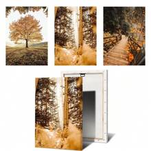 1pc Wall Arts Posters Optional Frame Animals Travel Modern Quotes Frameless Harvest Autumn Pumpkin Squirrel Fall Wall Art Canvas Painting Nordic Posters And Prints Wall Pictures For Living Room Decoration ,Wall Art With Frame