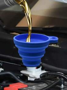 Entonnoir pliant et portable en silicone, convient pour changer l'huile et l'essence dans les voitures, camions et motos (vert néon)