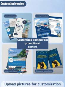 Poster promozionali personalizzati, poster pubblicitari commerciali, volantini personalizzati - Design personalizzato in base a foto e testo, opzioni di dimensioni A4/A5, ideali per aziendali e decorazione di casa/ufficio, back to school, forniture scolastiche, multifunzionali, decorativi, riutilizzabili, moderni, colorati, carini, vintage, a fumetti, kawaii, personalizzati, unici, per lavoratori, clienti, studenti, per affari/lavoro/ufficio, per la scuola