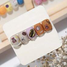 Press On Nail Display Multi-Tiered Display Rack Log Ring Earring Stud Display Rack Removable Earring Card Jewelry Rack Doll Hand Showing - Multicolor - View 4