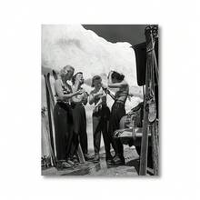 1 pezzo cartellone da parete con opzione di cornice, stampa fotografica moderna di uno sciatore che salta sopra una strada, arte su tela per la decorazione invernale della casa e della stanza dello sport dello sci, stile vintage