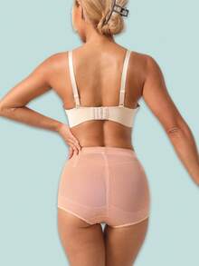 1pc Women's High Waist Button Shapewear Pants, Tummy Control Waist Trainer Corset, Butt Lifting Slimming Bodyshaper Underwear Gym Accessories Belly Slimming Girdles, Lumbar Girdles Belly Slimming Corset - Apricot - View 7
