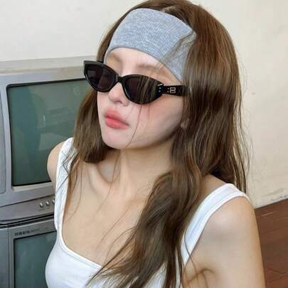 1/5 件女式复古纯色简约百搭针织头带，适合运动、健身和日常佩戴发带头巾头带吸汗带，发带秋冬发饰女士度假装女士